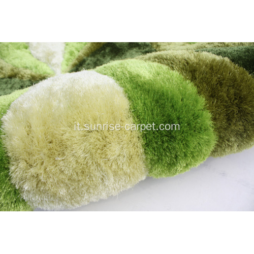 Poliestere Silk Shaggy con tappeto in moquette design 3D